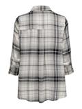 ONLNEW CANBERRA 3/4 CHECK SHIRT WVN CS black2