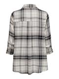 ONLNEW CANBERRA 3/4 CHECK SHIRT WVN CS black2