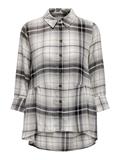 ONLNEW CANBERRA 3/4 CHECK SHIRT WVN CS black2