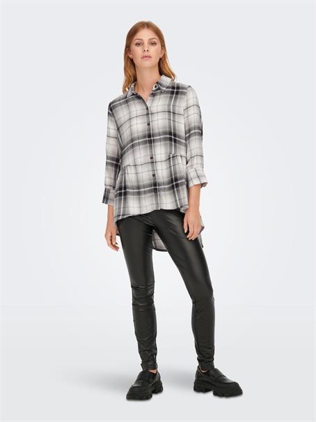 ONLNEW CANBERRA 3/4 CHECK SHIRT WVN CS black2