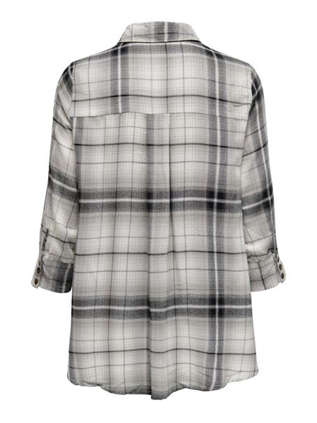 ONLNEW CANBERRA 3/4 CHECK SHIRT WVN CS black2