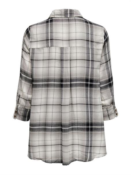ONLNEW CANBERRA 3/4 CHECK SHIRT WVN CS black2