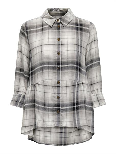 ONLNEW CANBERRA 3/4 CHECK SHIRT WVN CS black2