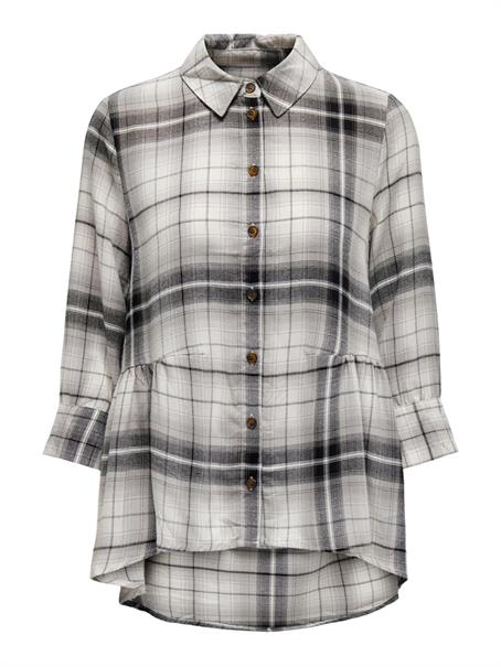 ONLNEW CANBERRA 3/4 CHECK SHIRT WVN CS black2