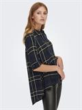 ONLNEW CANBERRA 3/4 CHECK SHIRT WVN CS night sky-creme check