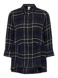 ONLNEW CANBERRA 3/4 CHECK SHIRT WVN CS night sky-creme check