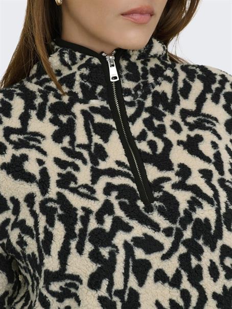 ONLNEW DALLAS L/S HIGHNECK ZIP SWT NOOS black