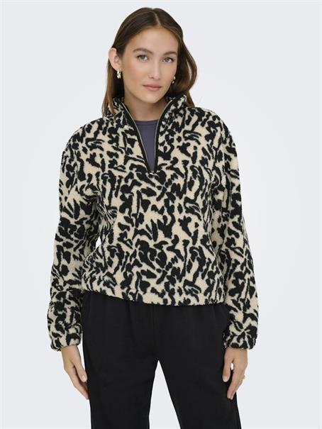 ONLNEW DALLAS L/S HIGHNECK ZIP SWT NOOS black