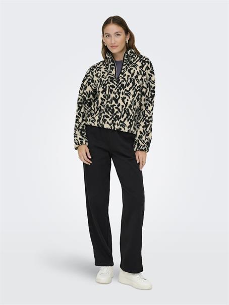 ONLNEW DALLAS L/S HIGHNECK ZIP SWT NOOS black