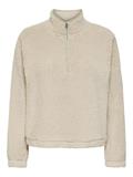 ONLNEW DALLAS L/S HIGHNECK ZIP SWT NOOS pumice stone