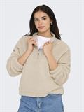 ONLNEW DALLAS L/S HIGHNECK ZIP SWT NOOS pumice stone