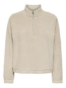 ONLNEW DALLAS L/S HIGHNECK ZIP SWT NOOS pumice stone
