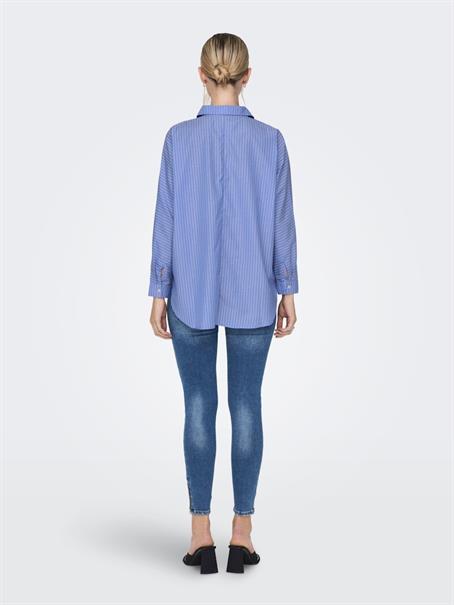 ONLNEW GRACE LS SHIRT NOOS WVN moonlight blue