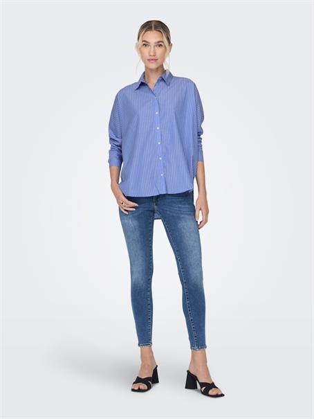 ONLNEW GRACE LS SHIRT NOOS WVN moonlight blue