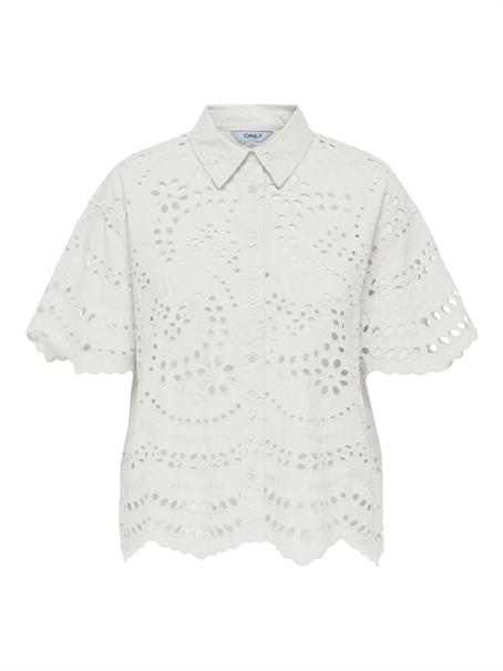 ONLNEW LALISA SS BOXY SHIRT WVN CS cloud dancer