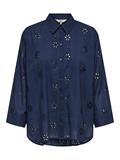 ONLNEW LINA GRACE LS BROD ANGL SHIRT WVN black iris