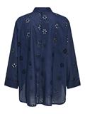 ONLNEW LINA GRACE LS BROD ANGL SHIRT WVN black iris
