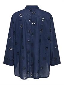 ONLNEW LINA GRACE LS BROD ANGL SHIRT WVN black iris
