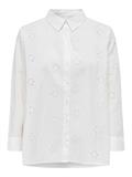 ONLNEW LINA GRACE LS BROD ANGL SHIRT WVN cloud dancer