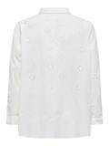 ONLNEW LINA GRACE LS BROD ANGL SHIRT WVN cloud dancer