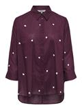 ONLNEW LINA GRACE LS EMB SHIRT NOOS WVN winetasting