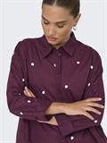 ONLNEW LINA GRACE LS EMB SHIRT NOOS WVN winetasting