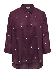 ONLNEW LINA GRACE LS EMB SHIRT NOOS WVN winetasting