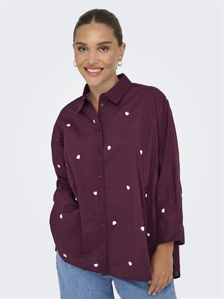 ONLNEW LINA GRACE LS EMB SHIRT NOOS WVN winetasting