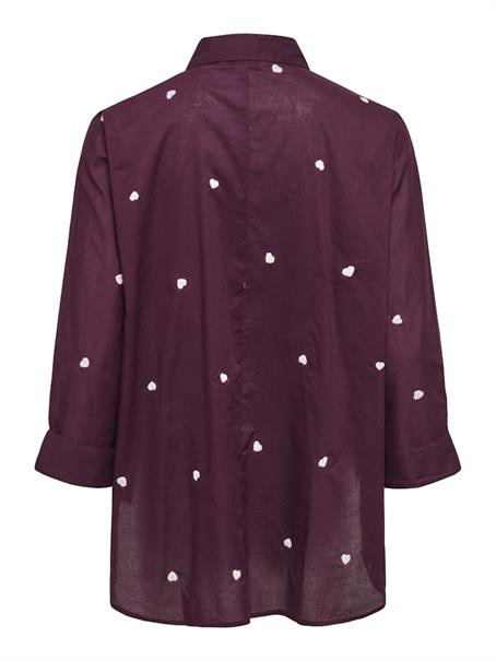 ONLNEW LINA GRACE LS EMB SHIRT NOOS WVN winetasting