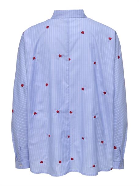 ONLNEW LINA GRACE STR EMB SHIRT NOOS WVN moonlight blue