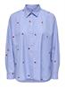 ONLNEW LINA GRACE STR EMB SHIRT WVN NOOS moonlight blue
