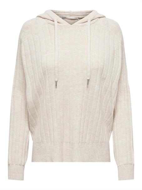 ONLNEW TESSA LS HOOD DETAIL PUL NOOS KNT hellgrau