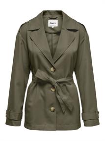 ONLNEWLINE SHORT TRENCHCOAT OTW ivy green