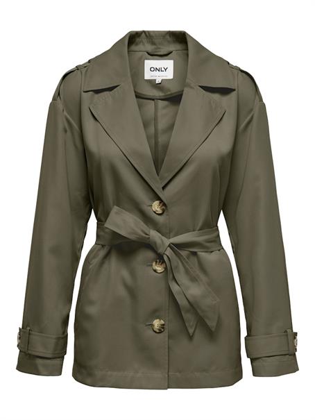 ONLNEWLINE SHORT TRENCHCOAT OTW ivy green