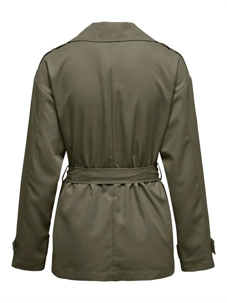 ONLNEWLINE SHORT TRENCHCOAT OTW ivy green