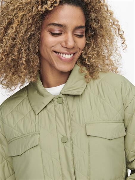 ONLNEWTANZIA LONG QUILT SHACKET OTW slate green