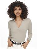 ONLNIMONE LS LIFE POLO PULLOVER CC KNT pumice stone