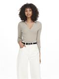 ONLNIMONE LS LIFE POLO PULLOVER CC KNT pumice stone