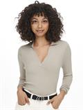 ONLNIMONE LS LIFE POLO PULLOVER CC KNT pumice stone