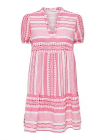 ONLNORA LIFE S/S LOOSE DRESS PTM camellia rose