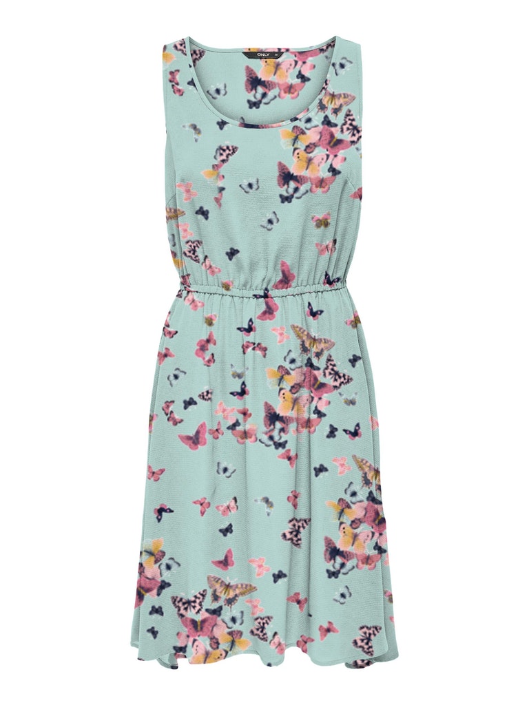 Only Damen Kleid 15222201 Harbor Gray-flying Butterflies - mode