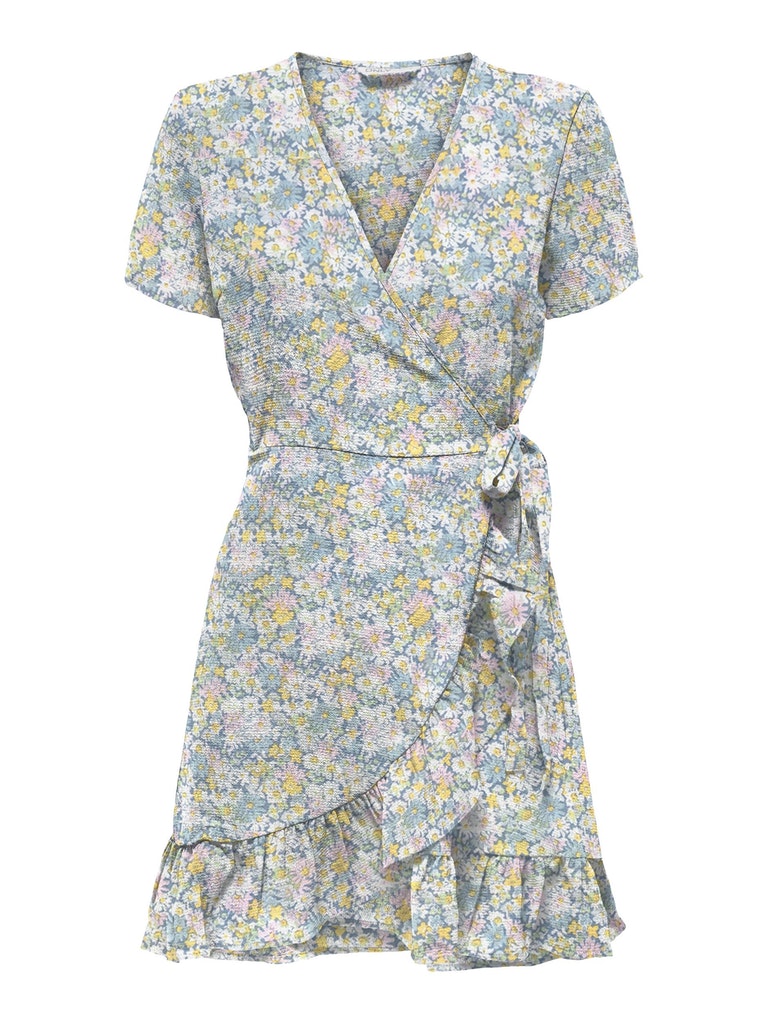 Only Damen Kleid 15256778 Coronet Blue-ava Blossom - wickelkleid