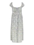 ONLNOVA LIFE S/S TEVA LONG DRESS AOP PTM coronet blue-ava blossom