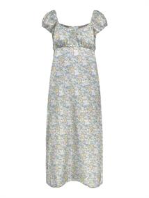 ONLNOVA LIFE S/S TEVA LONG DRESS AOP PTM coronet blue-ava blossom