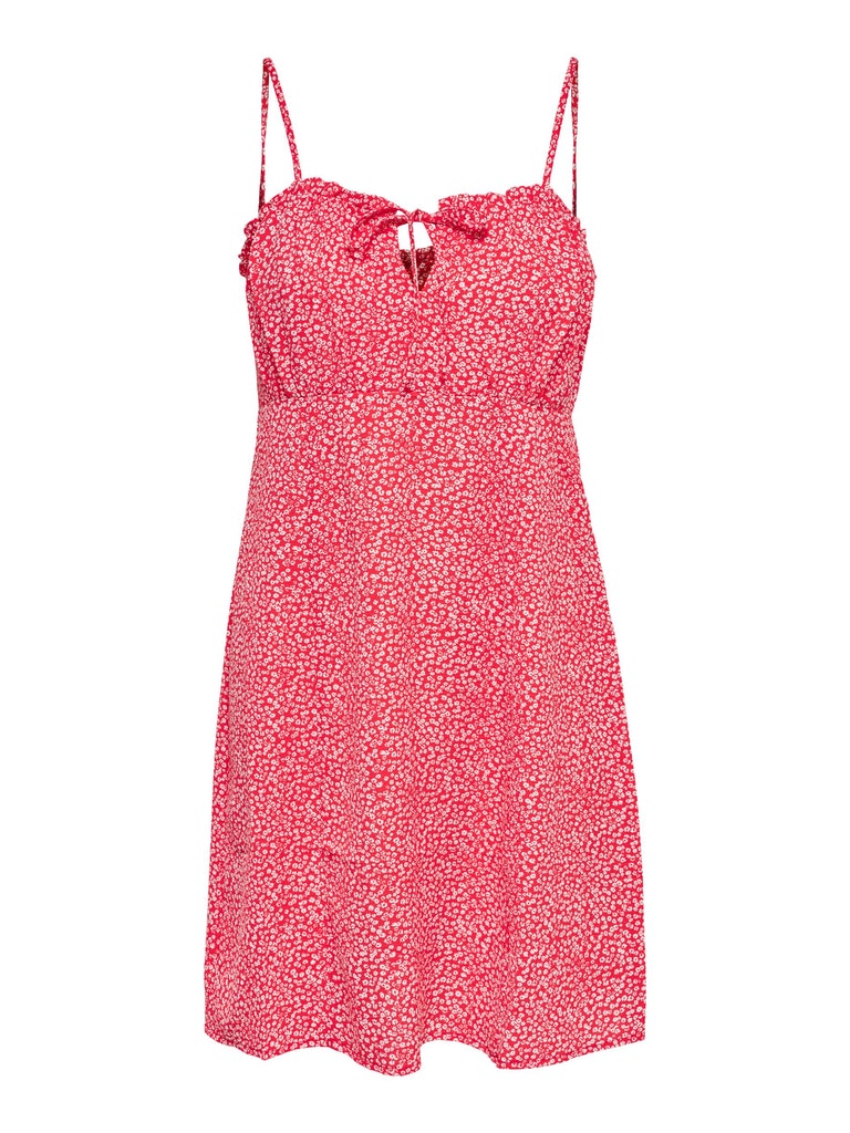 Only Damen Kleid 15256801 High Risk Red-cali Ditsy - v ausschnitt