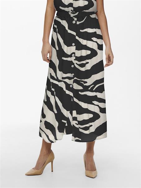 ONLNOVA LIFE VIS BUTTON SKIRT WVN black1