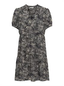 ONLNOVA LIFE VIS S/S THEA DRESS WVN night sky-427 mila leaf