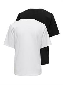 ONLONLY LIFE S/S TOP NOOS 2 PACK black 1