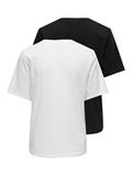 ONLONLY LIFE S/S TOP NOOS 2 PACK black