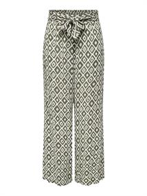 ONLPAKJA AOP BELT PANTS WVN NOOS balsam green